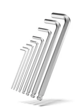 Set of hexagon spanners Stock Illustration