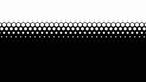 Set of hexagonal pattern transitions Stock Footage 160353352