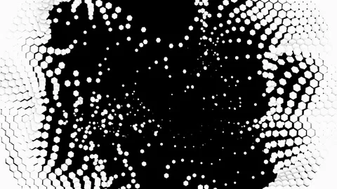 Set of hexagonal pattern transitions Stock Footage 231230410