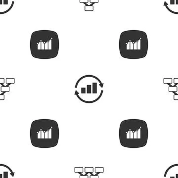 Set Hierarchy organogram, Graph chart infographic and Financial growth on Stock Illustration