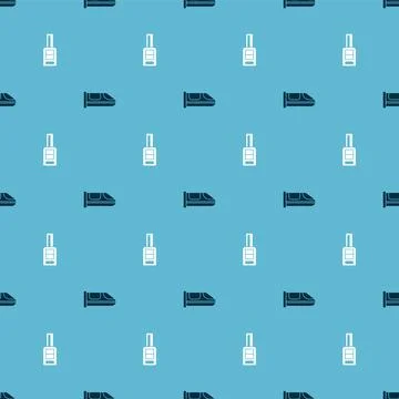 Set High-speed train and Car key with remote on seamless pattern. Vector イラスト素材