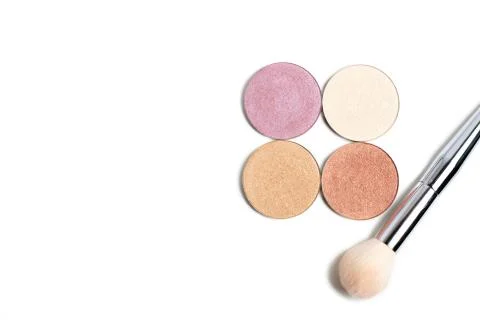 Set of highlighter refill with a brush Stock Photos