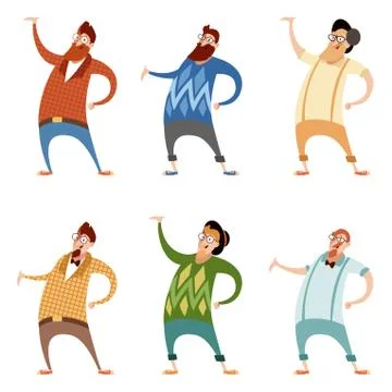 Set of hipsters1 Stock Illustration