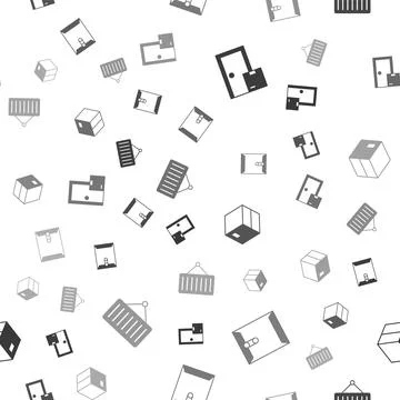 Set Home delivery services, Envelope, Carton cardboard box and Container cr.. Illustrazione stock