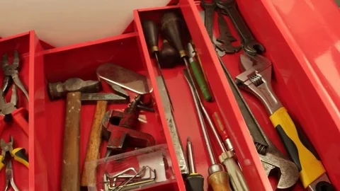 Set of home tools Stock Footage 84635490