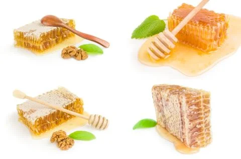 Set of honey on a background Foto stock