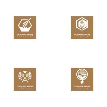Set Honey  Logo Template Design Illustration