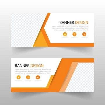 Set of horizontal abstract web banner design template background gradients color Stock Illustration