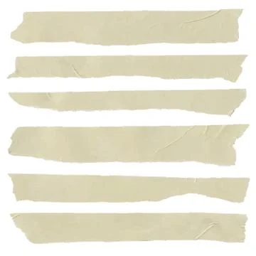 Set of horizontal and different size sticky type,adhesive pieces Stock Illustration