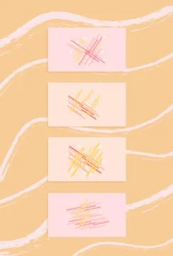 Set of  horizontal backgrounds with  geometric elements.  Templates with line Stock Illustration