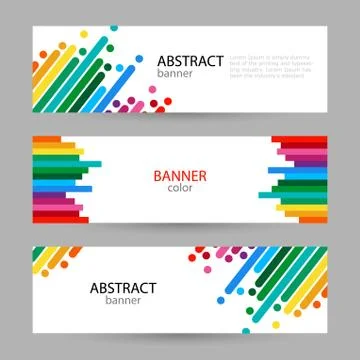 Set horizontal banners with empty place for text. Abstract summe Stock Illustration