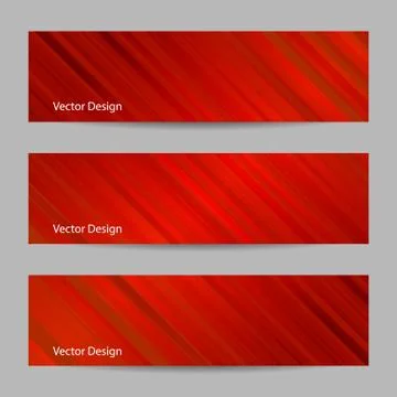 Set of horizontal banners Stock Illustration