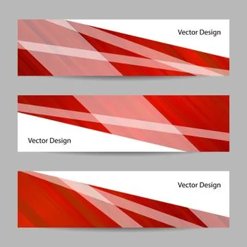 Set of horizontal banners Stock Illustration