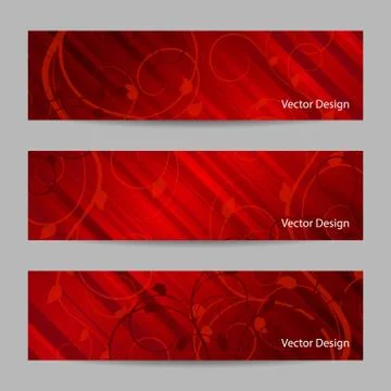 Set of horizontal banners Stock Illustration