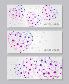 Set of horizontal banners Stock Illustration