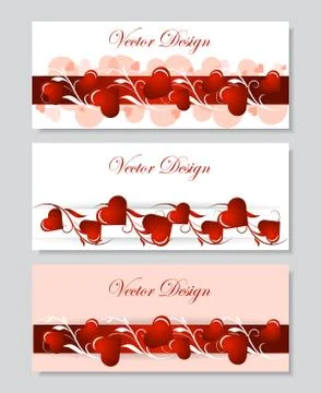 Set of horizontal banners Stock Illustration