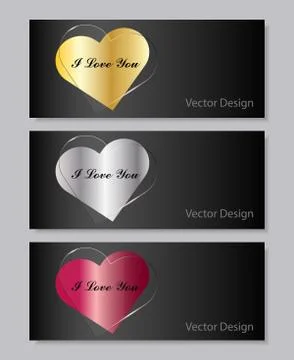 Set of horizontal banners Stock Illustration