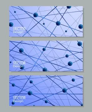 Set of horizontal banners Stock Illustration