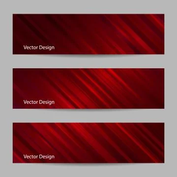 Set of horizontal banners Stock Illustration