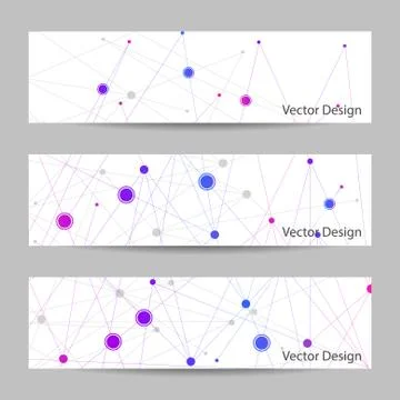 Set of horizontal banners Illustrazione stock