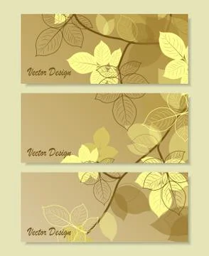 Set of horizontal banners Stock Illustration