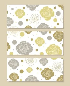 Set of horizontal banners Stock Illustration