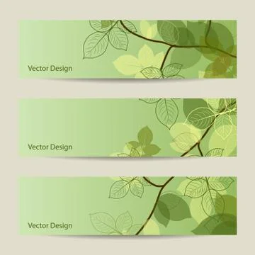 Set of horizontal banners Illustrazione stock