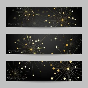 Set of horizontal banners Stock Illustration