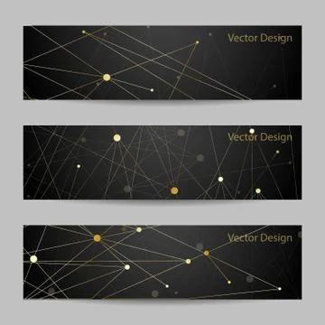 Set of horizontal banners Stock Illustration