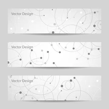 Set of horizontal banners Stock Illustration