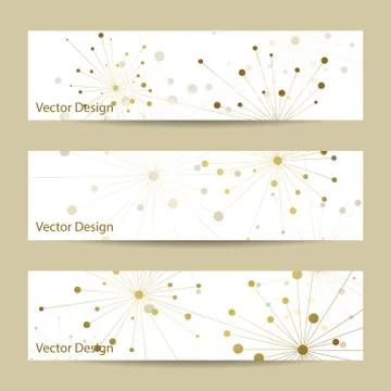 Set of horizontal banners Stock Illustration