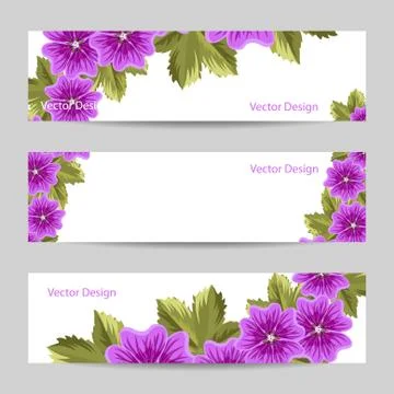 Set of horizontal banners Stock Illustration