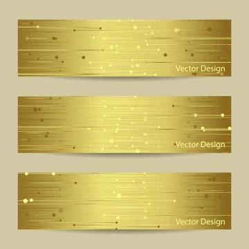 Set of horizontal banners Stock Illustration