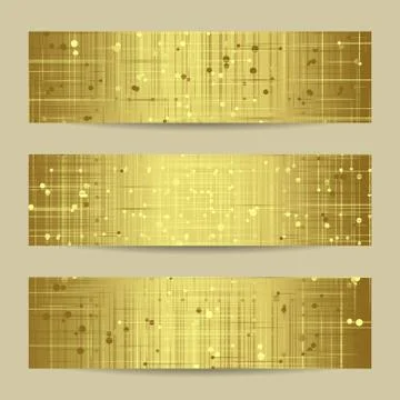 Set of horizontal banners Stock Illustration