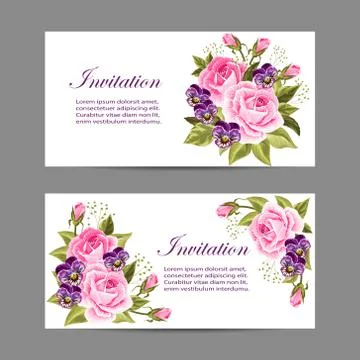 Set of horizontal banners Stock Illustration