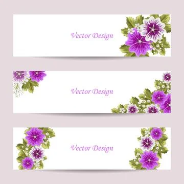 Set of horizontal banners Stock Illustration