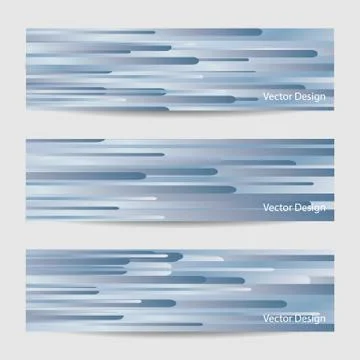 Set of horizontal banners Stock Illustration