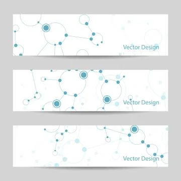 Set of horizontal banners Stock Illustration