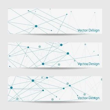 Set of horizontal banners Stock Illustration