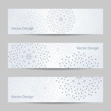 Set of horizontal banners Stock Illustration