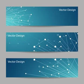 Set of horizontal banners Illustrazione stock