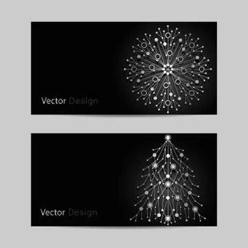 Set of horizontal banners Stock Illustration