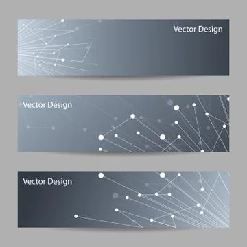Set of horizontal banners Illustrazione stock