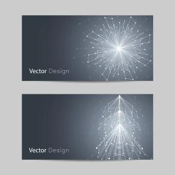 Set of horizontal banners Stock Illustration