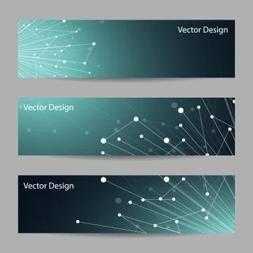 Set of horizontal banners Stock Illustration