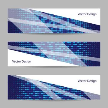 Set of horizontal banners Stock Illustration