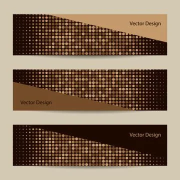 Set of horizontal banners Stock Illustration