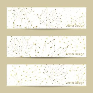 Set of horizontal banners Stock Illustration