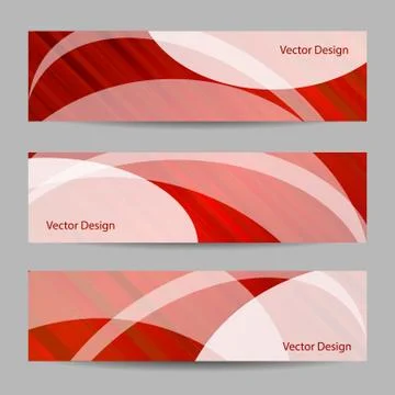 Set of horizontal banners Illustrazione stock
