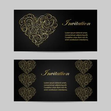 Set of horizontal banners Stock Illustration